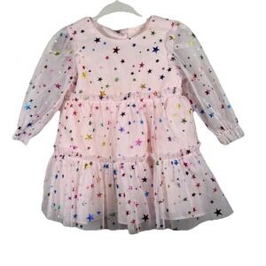 Purple Rose Kids Dress Tutu Star Girl Baby Pink 6-9 Months Sheer Layered Party